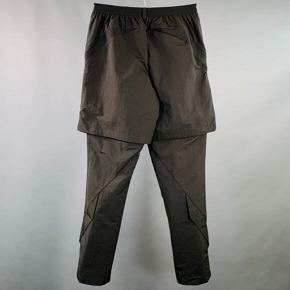 HELIOT EMIL x PUMA Size M Black Nylon Layered Zip Fly Casual Pants - Picture 3 of 7